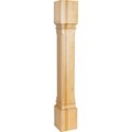 Hardware Resources 5" Wx5"Dx35-1/2"H Alder Fluted Edge Post P38ALD